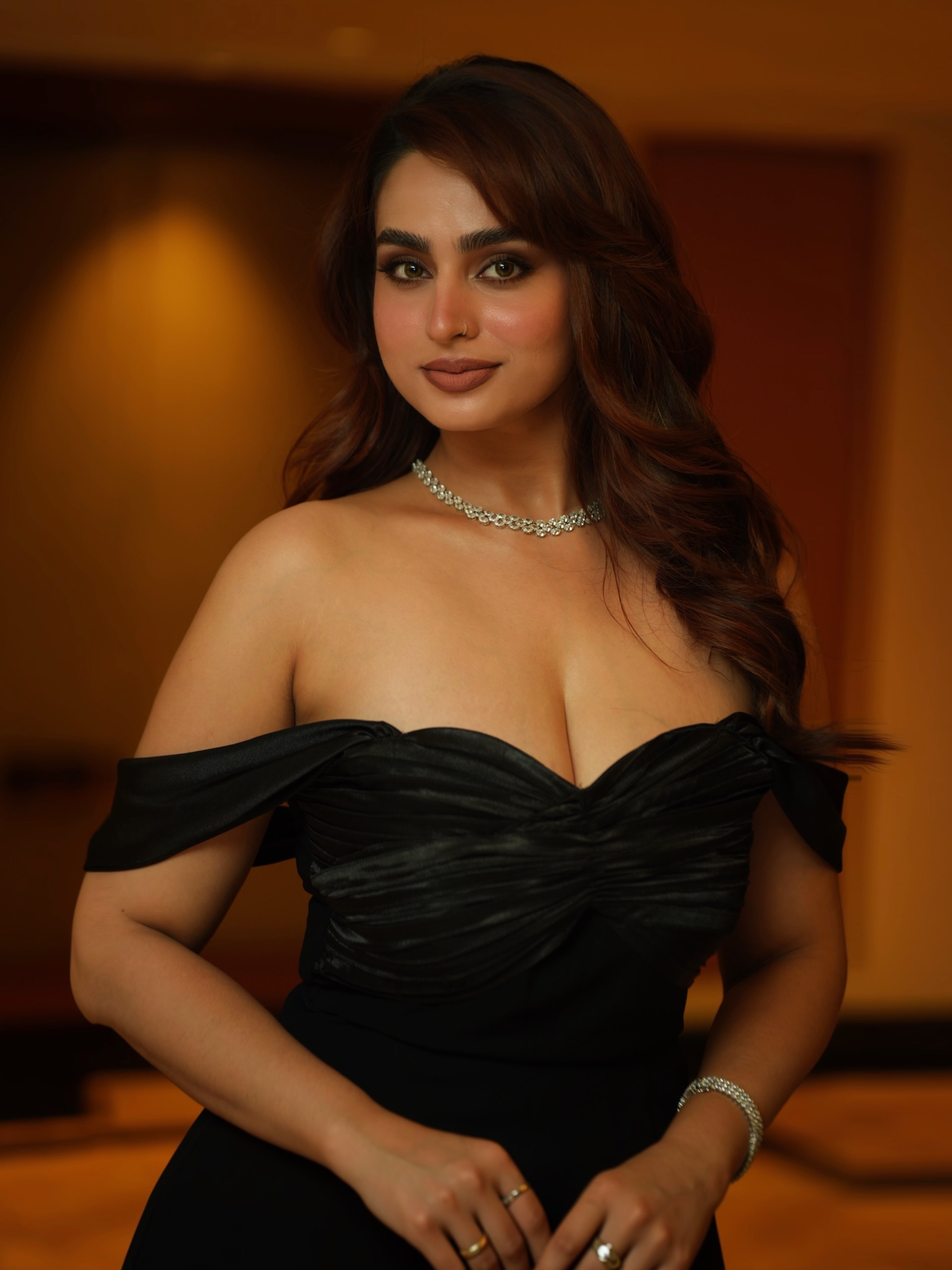 Ayesha Khan Turns Heads In An Elegant Black Evening Gown