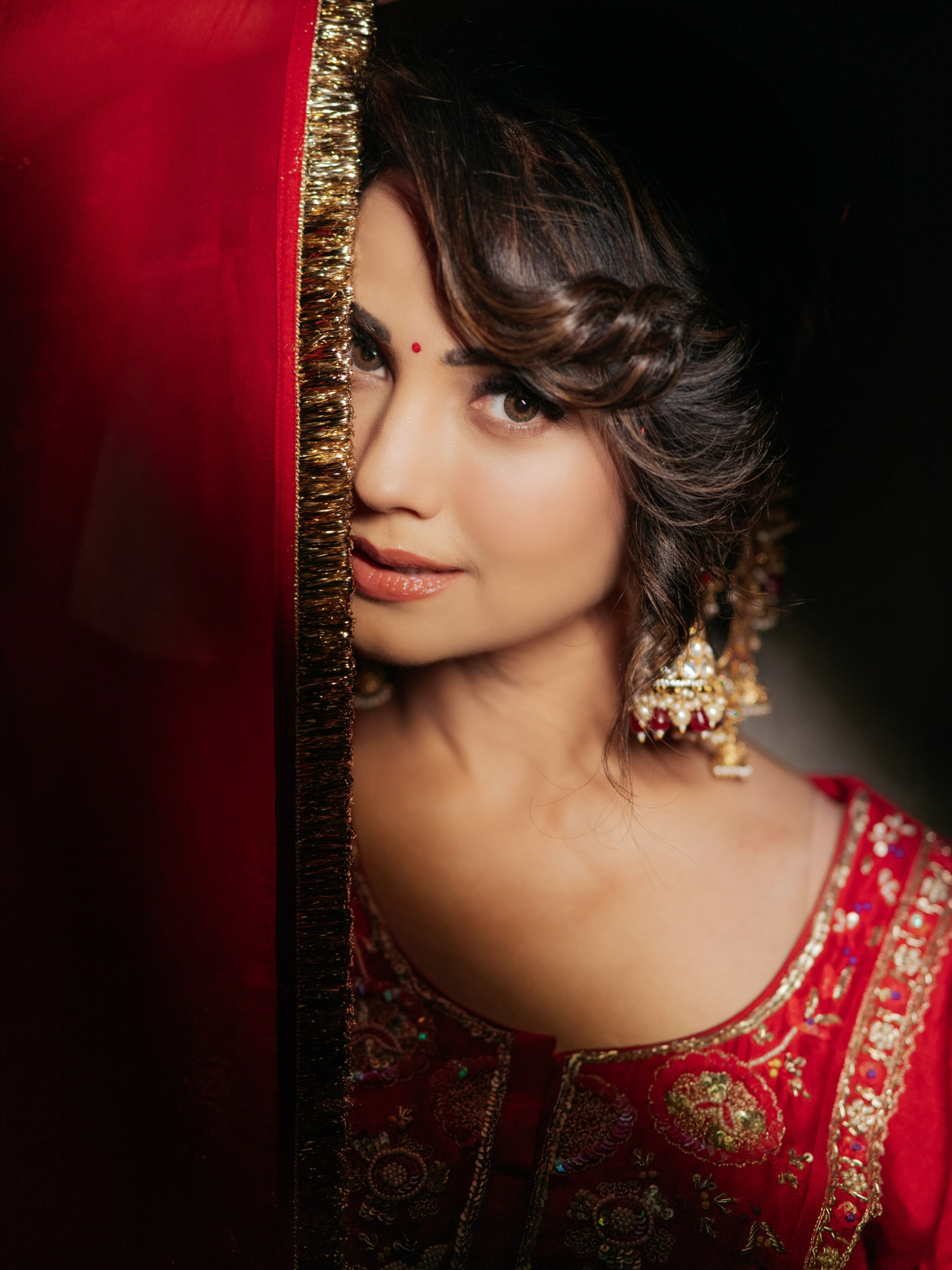 Adaa Khan Brings Festive Fashion To Life In Red
