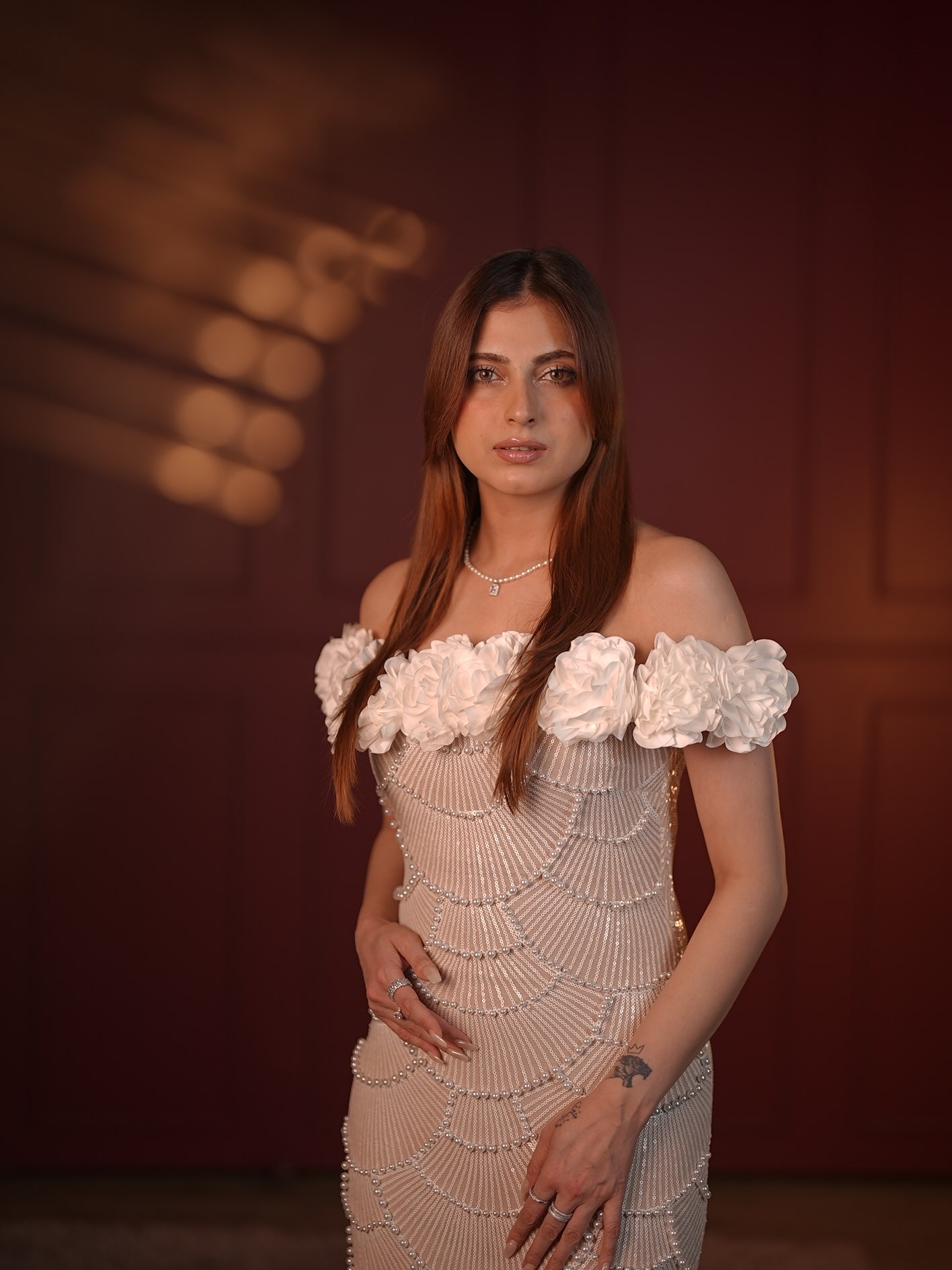 Farrhana Bhatt Brings Fairytale Glam In An Ivory Gown