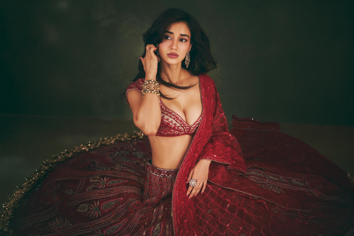 Disha Patani Oozes Oomph In A Dazzling Red Lehenga
