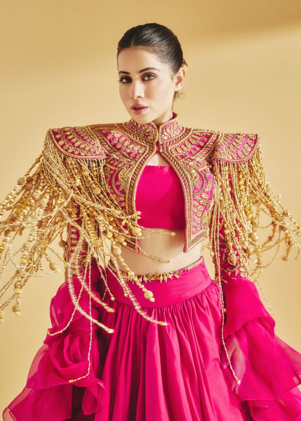 Uorfi Javed Brings Couture Drama In Pink
