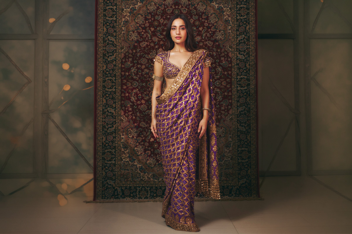 Kusha Kapila Stuns In A Regal Purple Saree