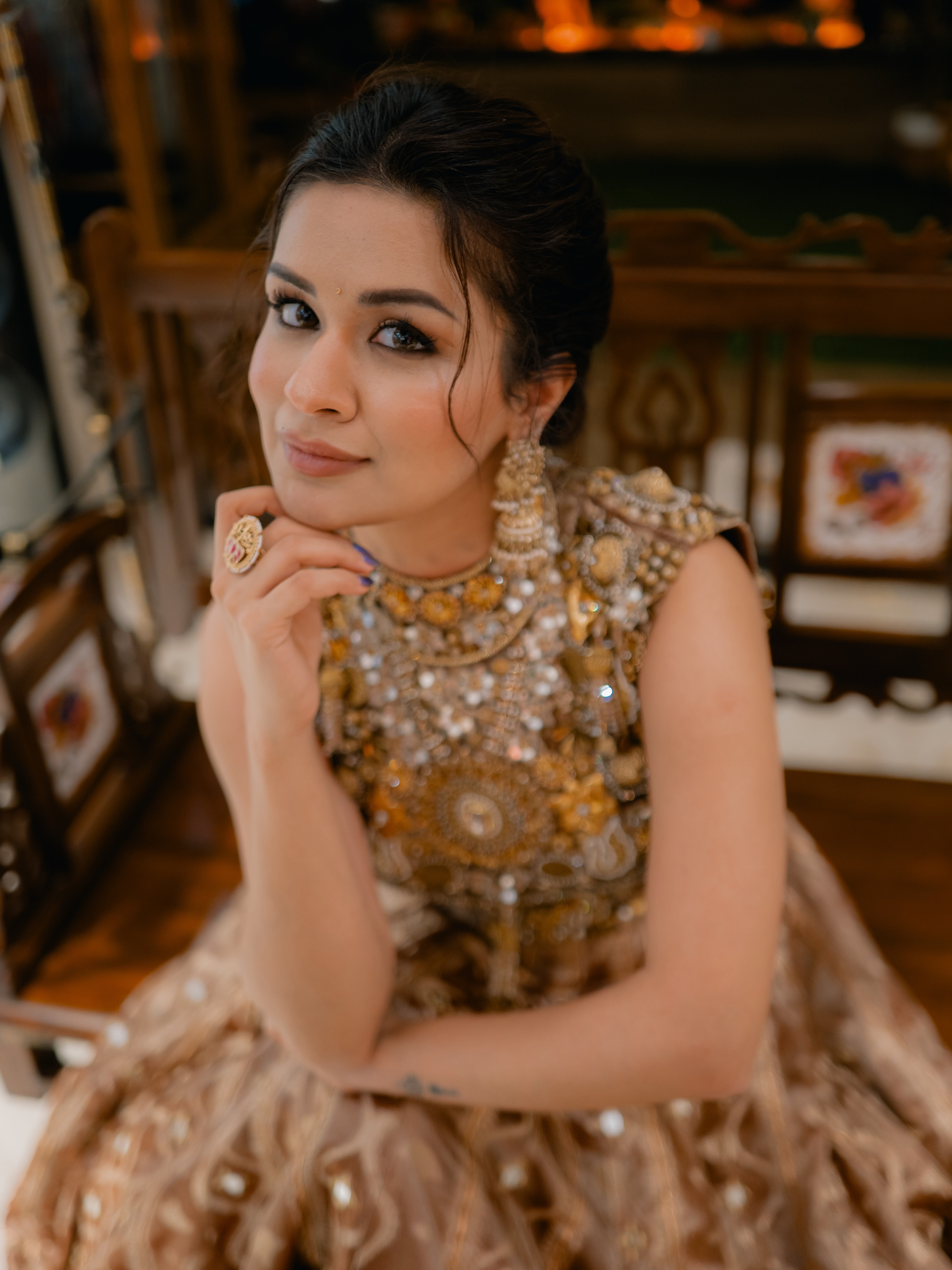 Avneet Kaur Stuns In A Regal Bronze Lehenga