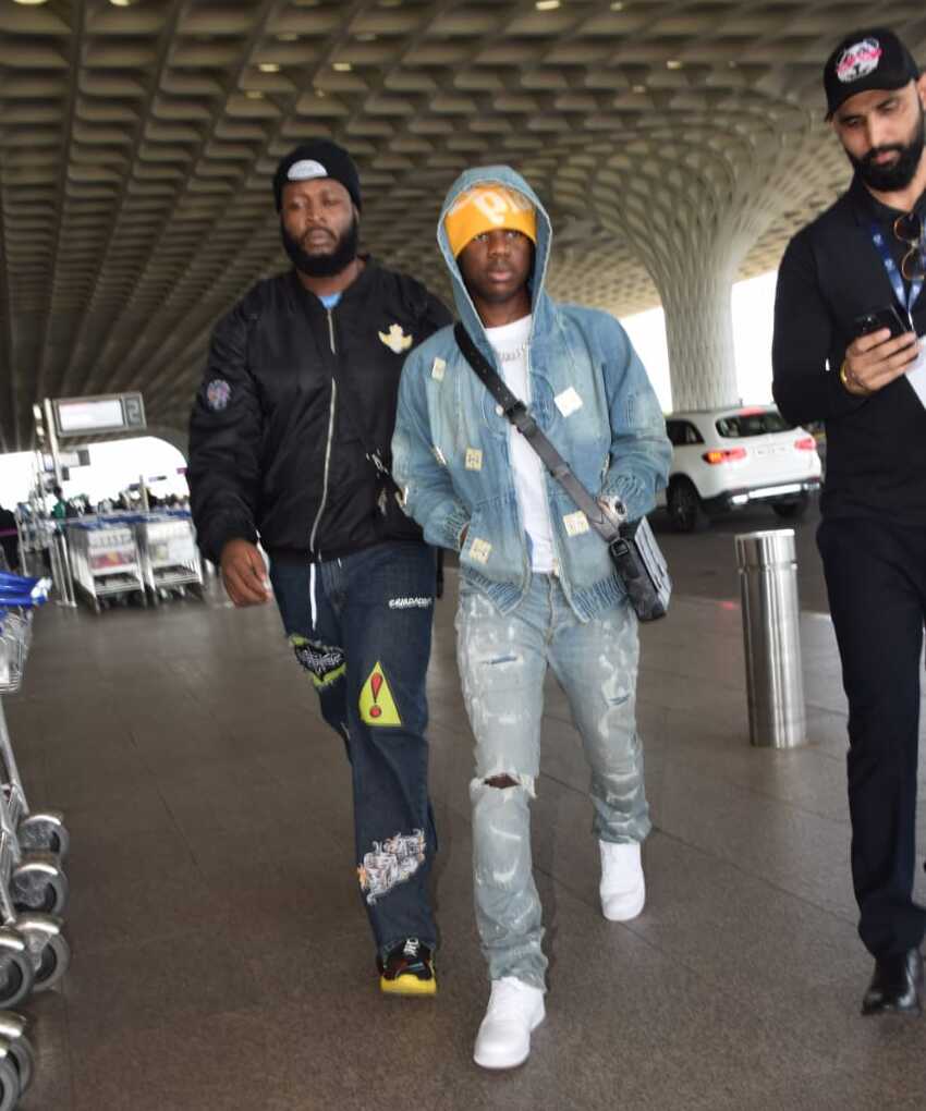 Rema Rocks Airport Look on Maiden India Tour