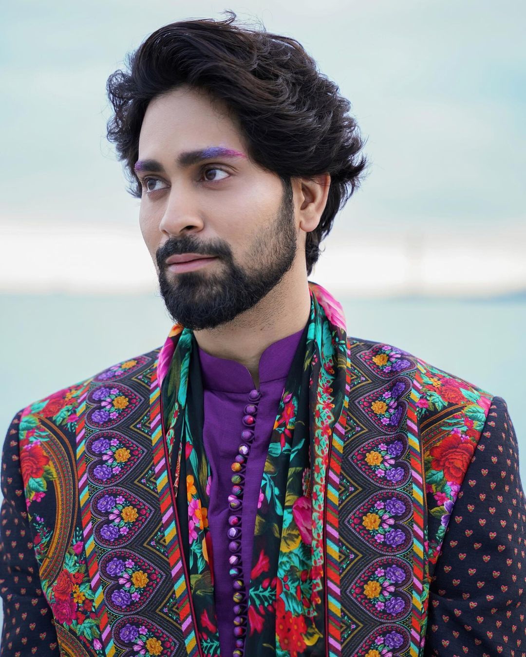 Ankush Bahuguna Lights Up Cannes 2024 With Desi Drama and Ombre Brows