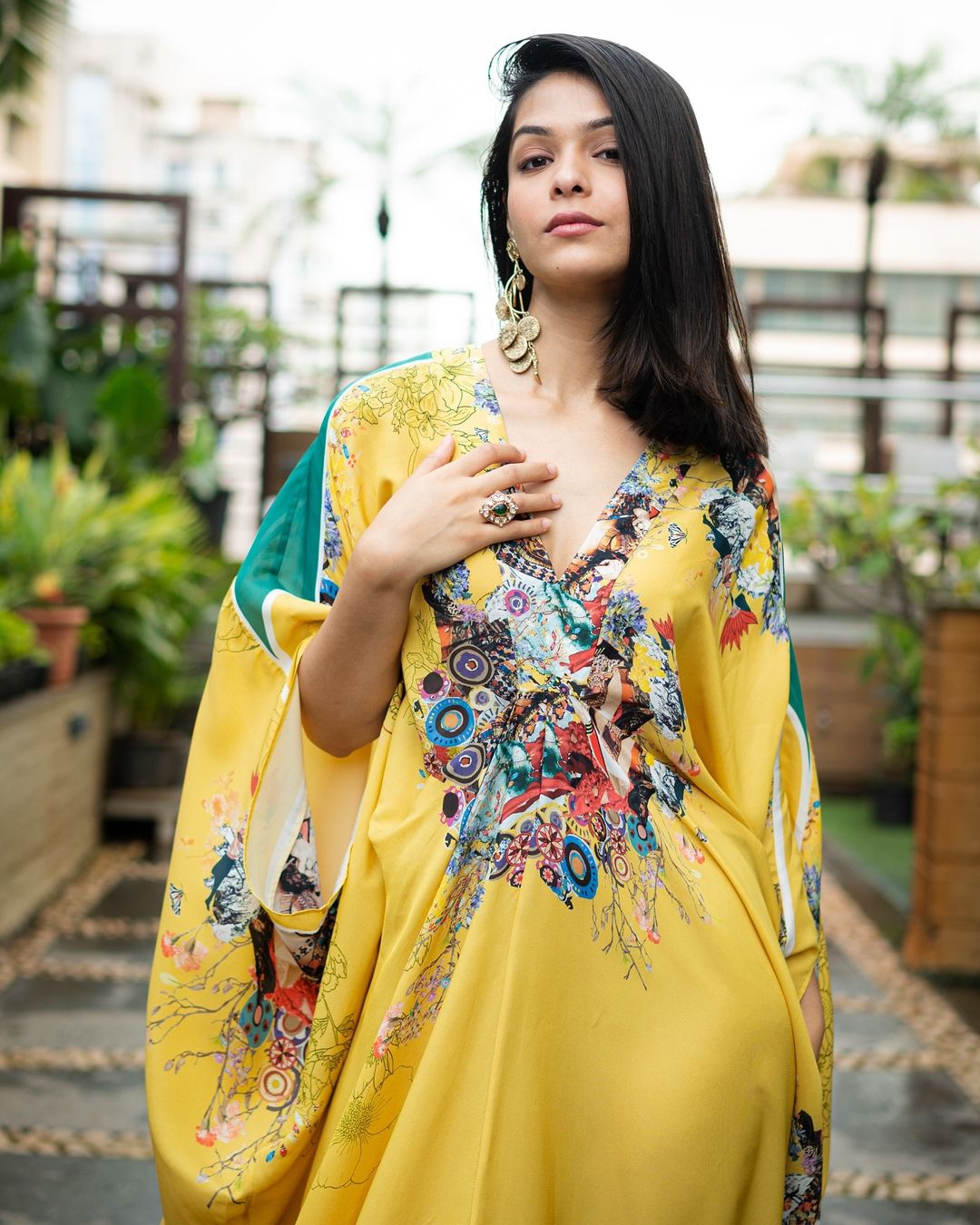 Sunshine Chic: Kinnari Jain's Yellow Kaftan Moment