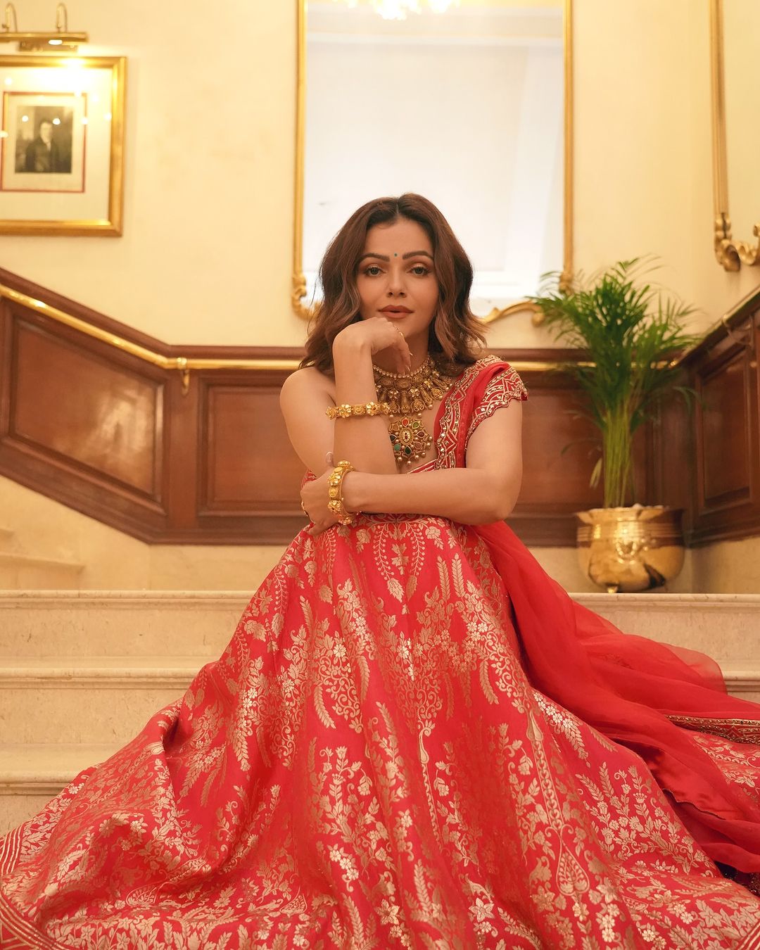 Rubina Slays in Rani Pink Lehenga: