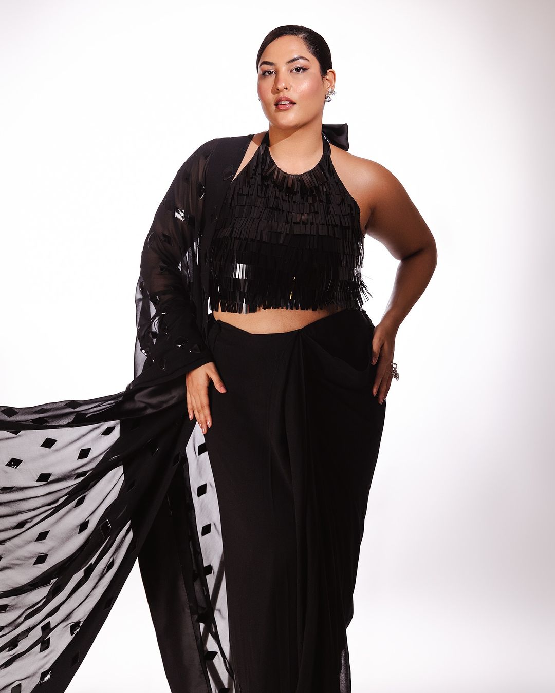 Sakshi Sindwani's Black Saree Is The Ultimate Party Season Staple