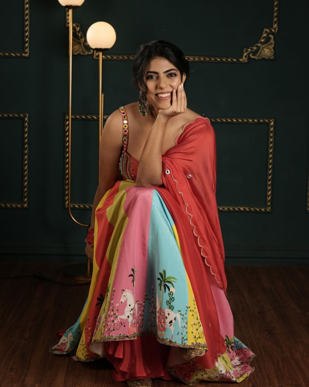 RJ Karishma Serves Diwali Fashion Goals In A Vibrant Multicolored Lehenga