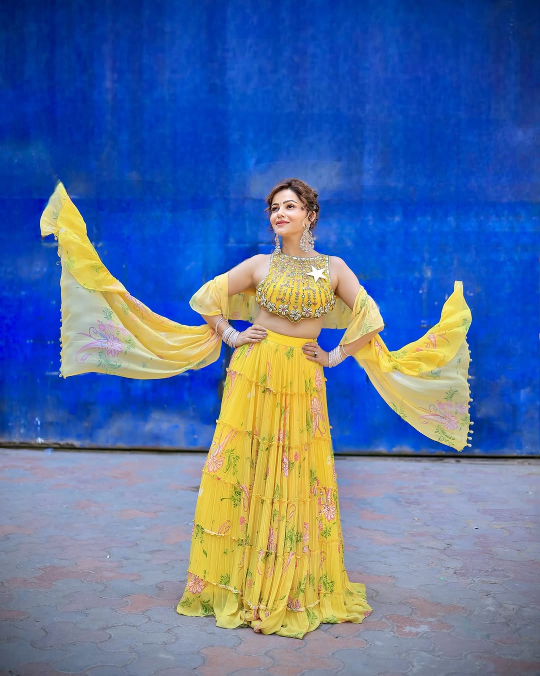 Rubina Dilaik Nails the Perfect Yellow Lehenga Look; Fashionistas Take Note!