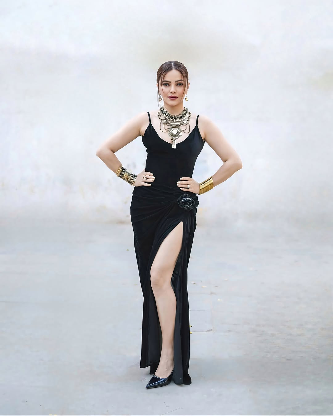 Rubina Dilaik Sizzles in Thigh-High Slit Gown; See Pics