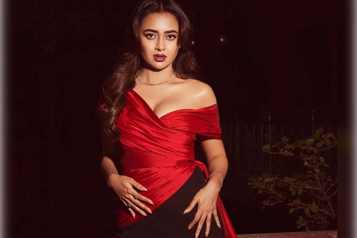 Tejasswi Prakash Stuns in Chic Off-Shoulder Gown