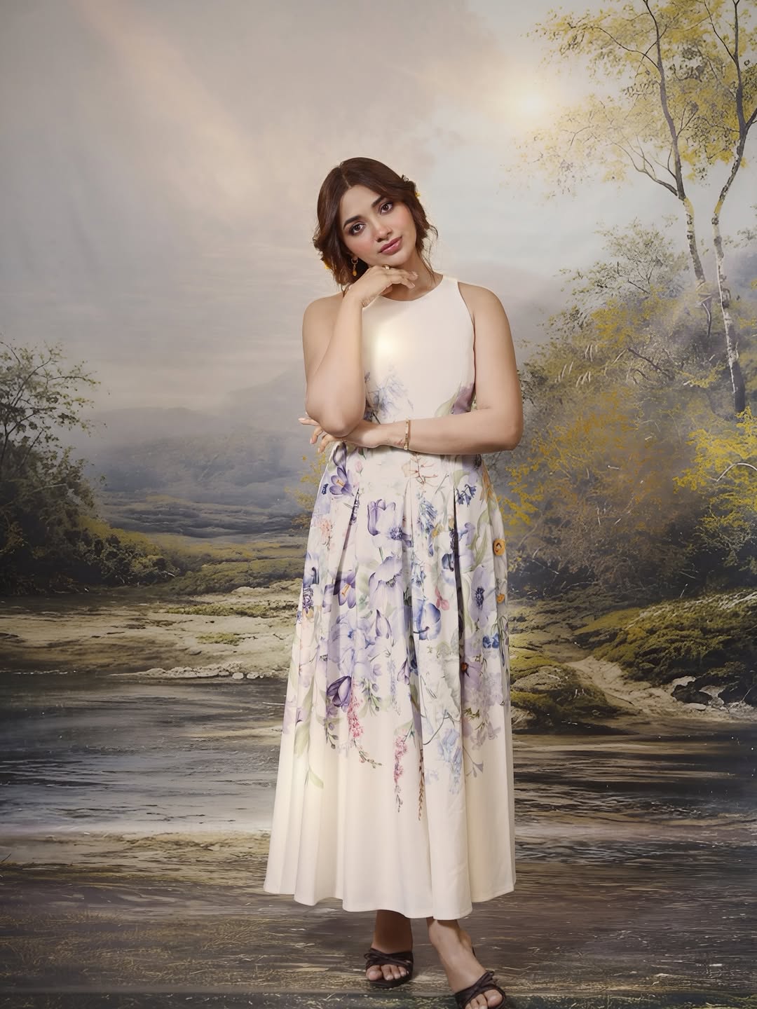 Jiya Shankar Radiates Elegance in Pastel Floral Dress