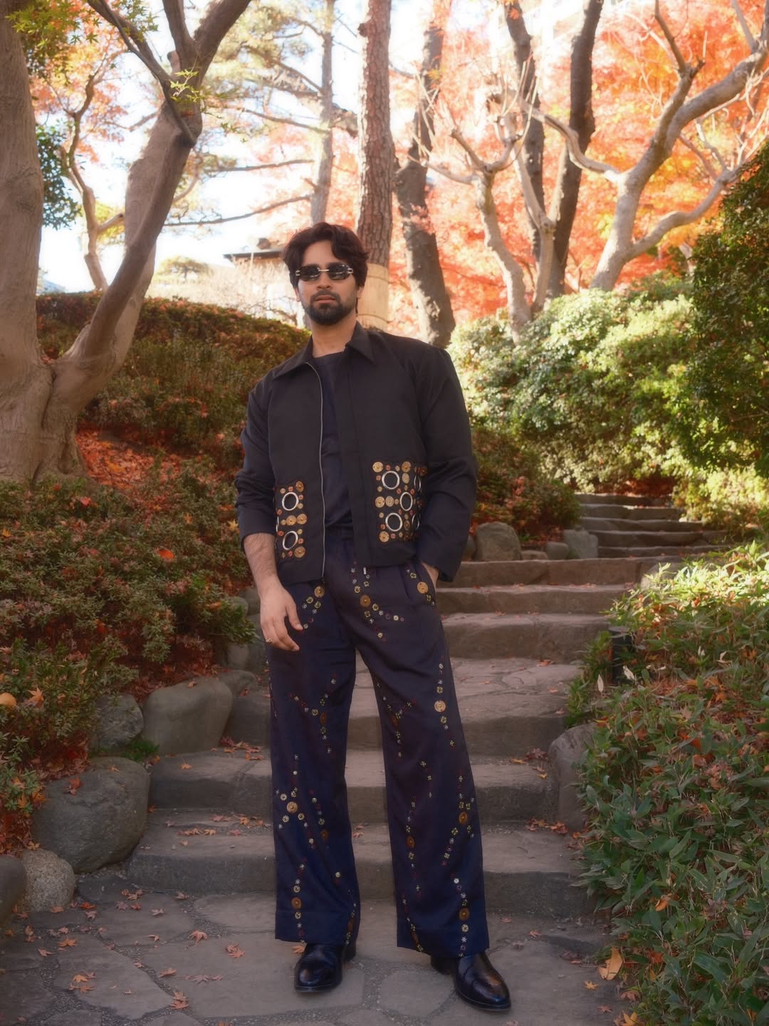 Ankush Bahuguna Looks Dapper in Black Outfit