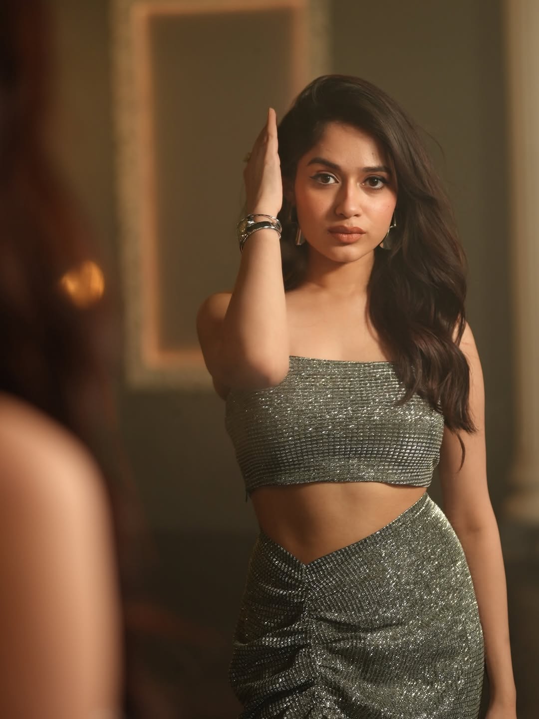 Jannat Zubair Serves High?Shine Glam in Sleek Silver Ensemble