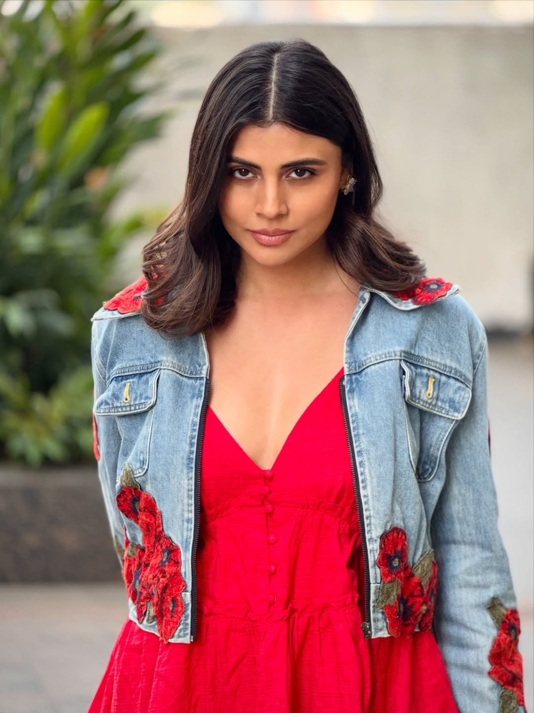 Malti Chahar Turns A Simple Red Fit Into A Whole Vibe