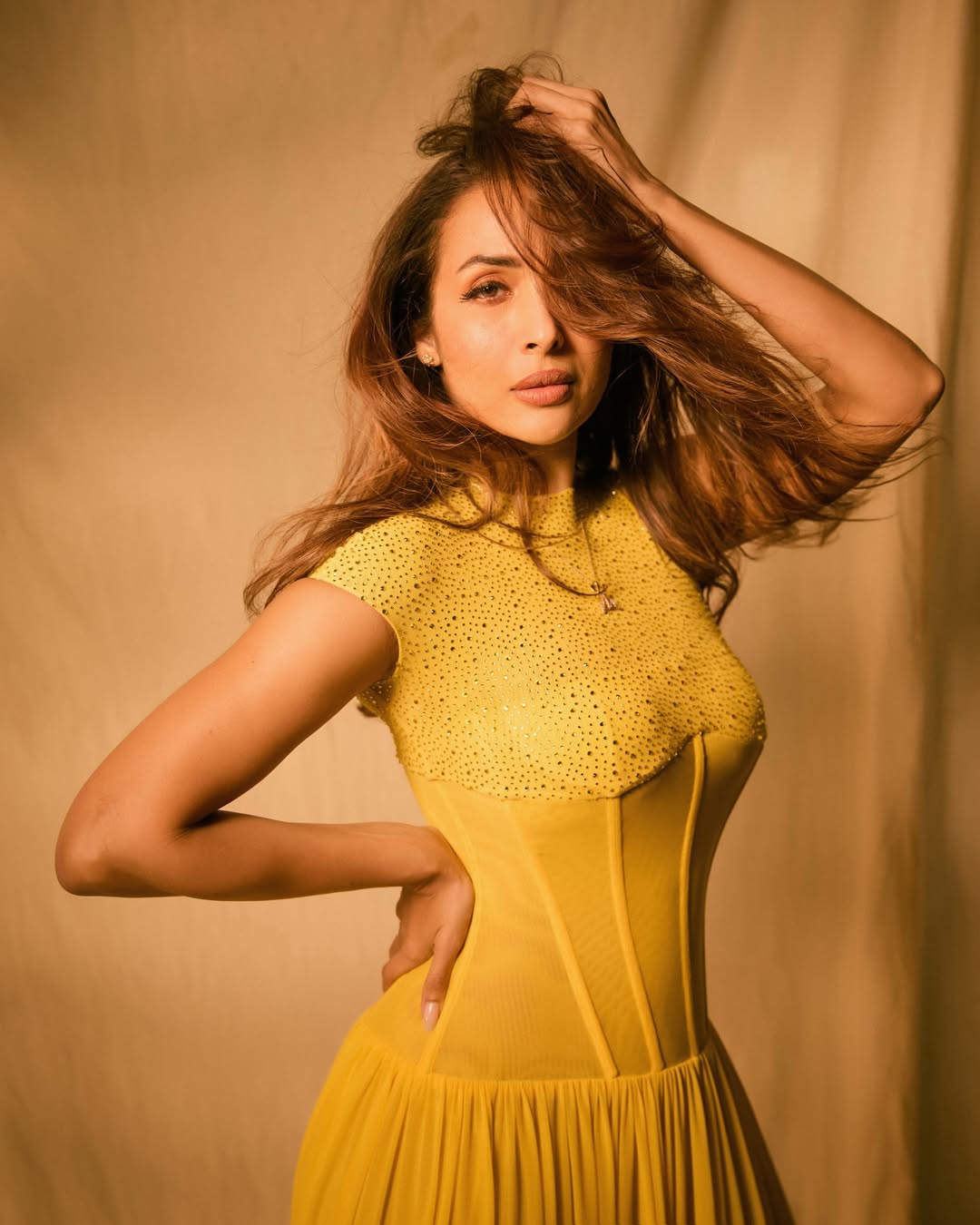 Malaika Arora Rocks Brezzy Yellow Gown