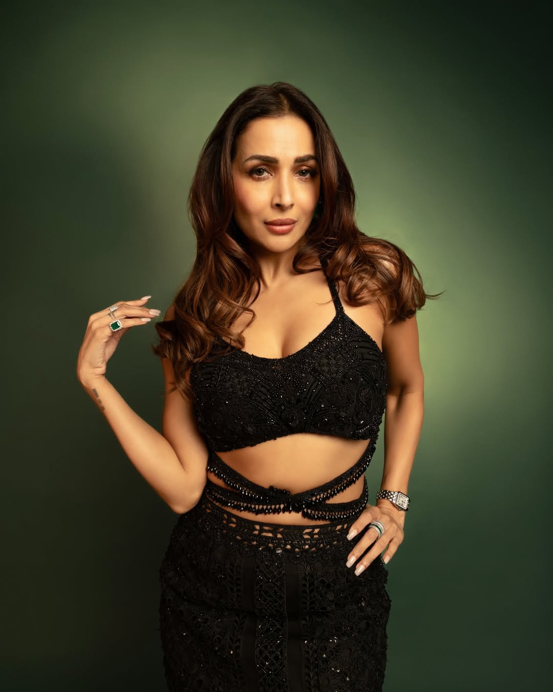 Malaika Arora Slays in Bold Black Cut‑Out Gown