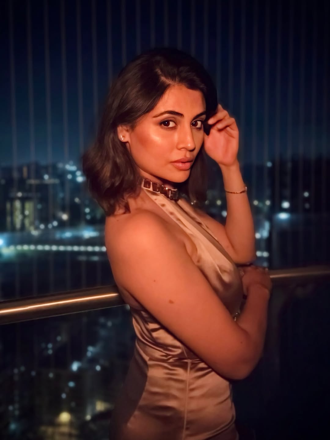 Malti Chahar&rsquo;s Stylish Satin Dress Look