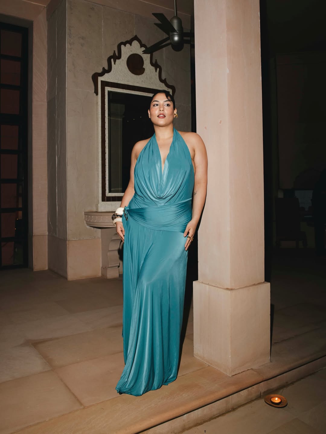 Sakshi Sindwani Oozes Oomph in Backless Gown