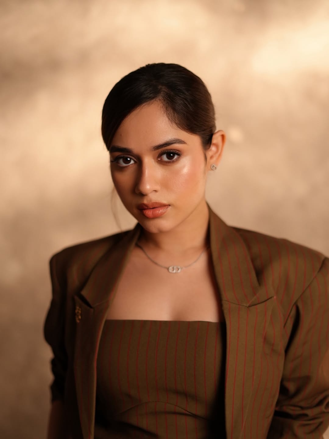 Jannat Zubair Serves Boss Babe Energy in Chocolate Brown Power Suit