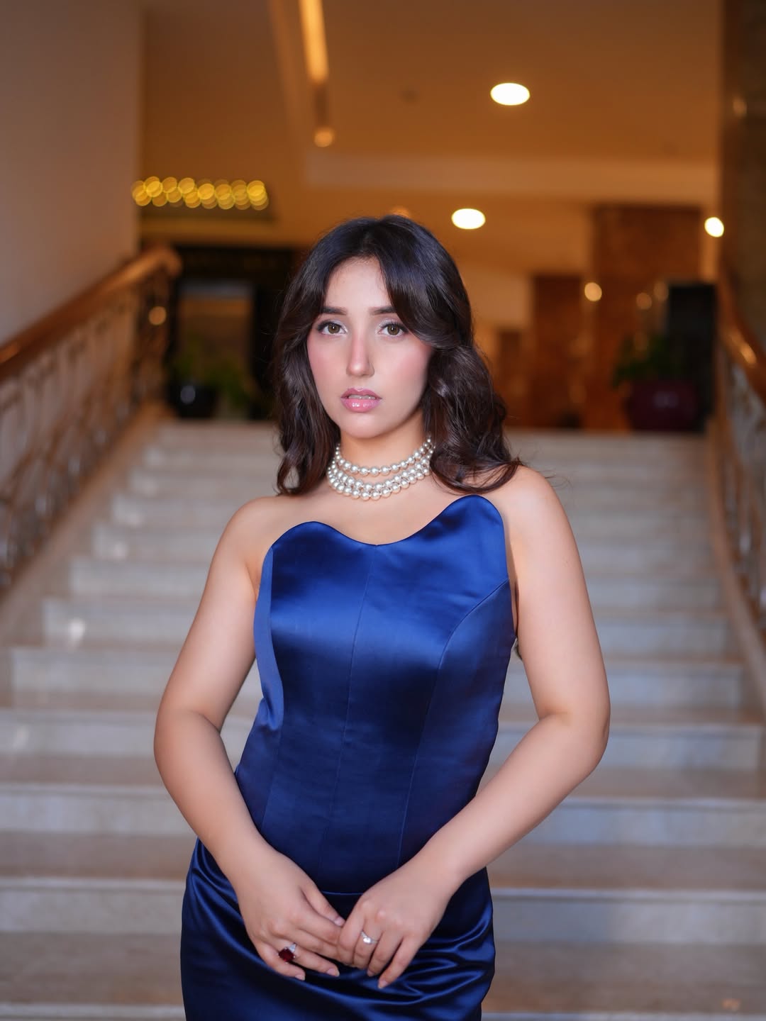 Ashnoor Kaur Channels Timeless Glam in Elegant Navy Gown
