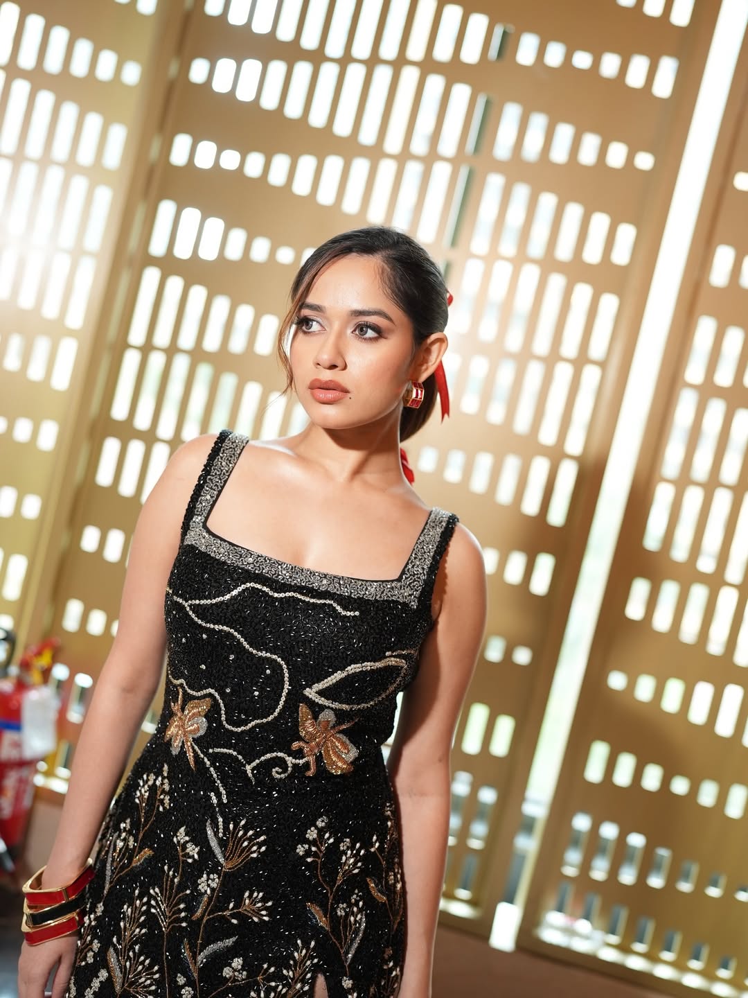 Jannat Zubair Oozes Oomph Black Mini Dress