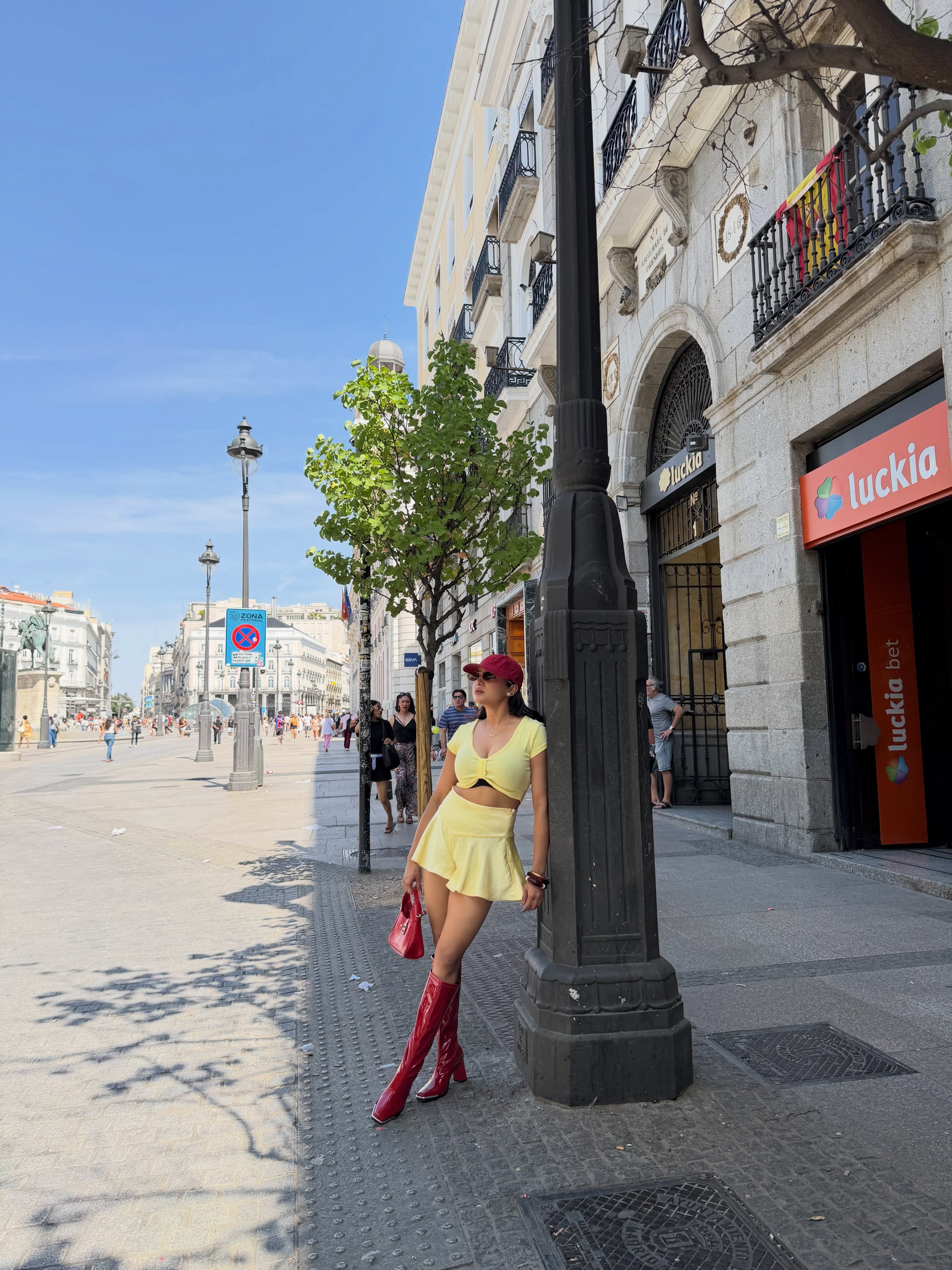 Manisha Rani brightens up the streets in a cheerful yellow outfit that captures the carefree spirit of summer dressing.