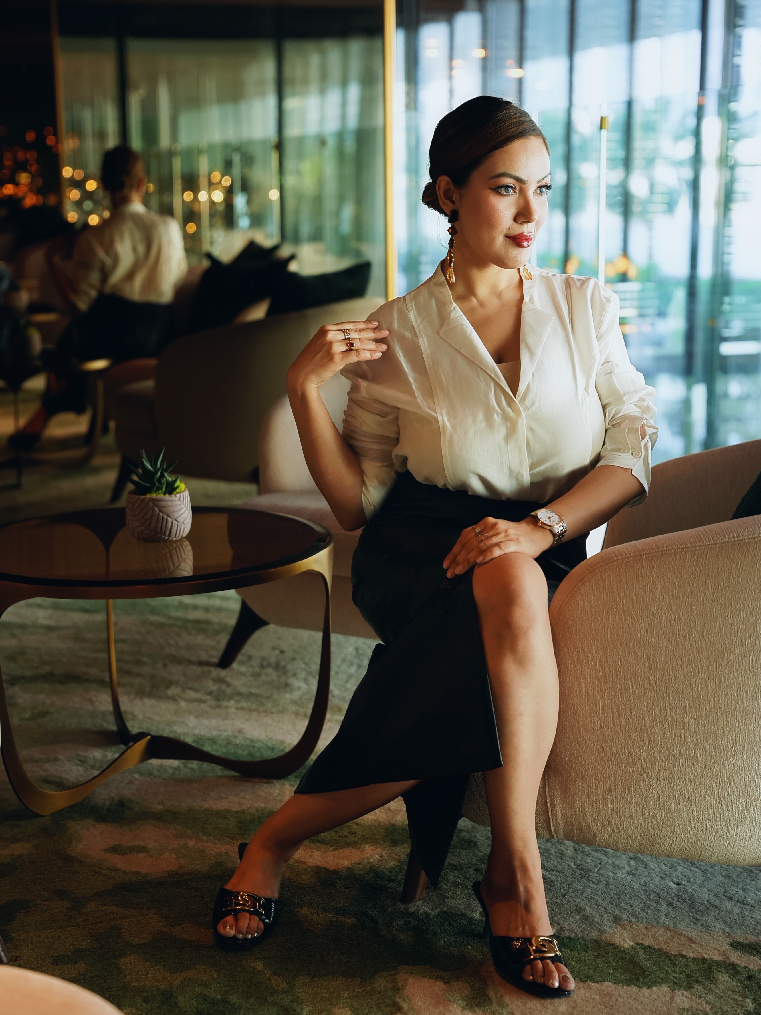 Munmun Dutta keeps it timeless in a black-and-white ensemble that radiates confidence and contemporary charm.