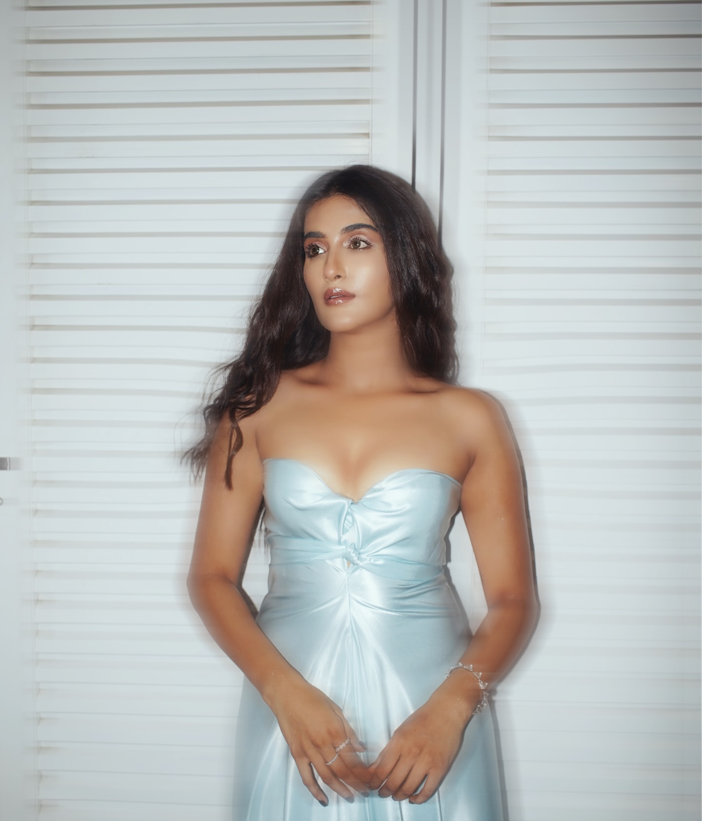 Nimrit Kaur Ahluwalia embraces soothing hues, proving that minimal fashion can make a powerful statement.