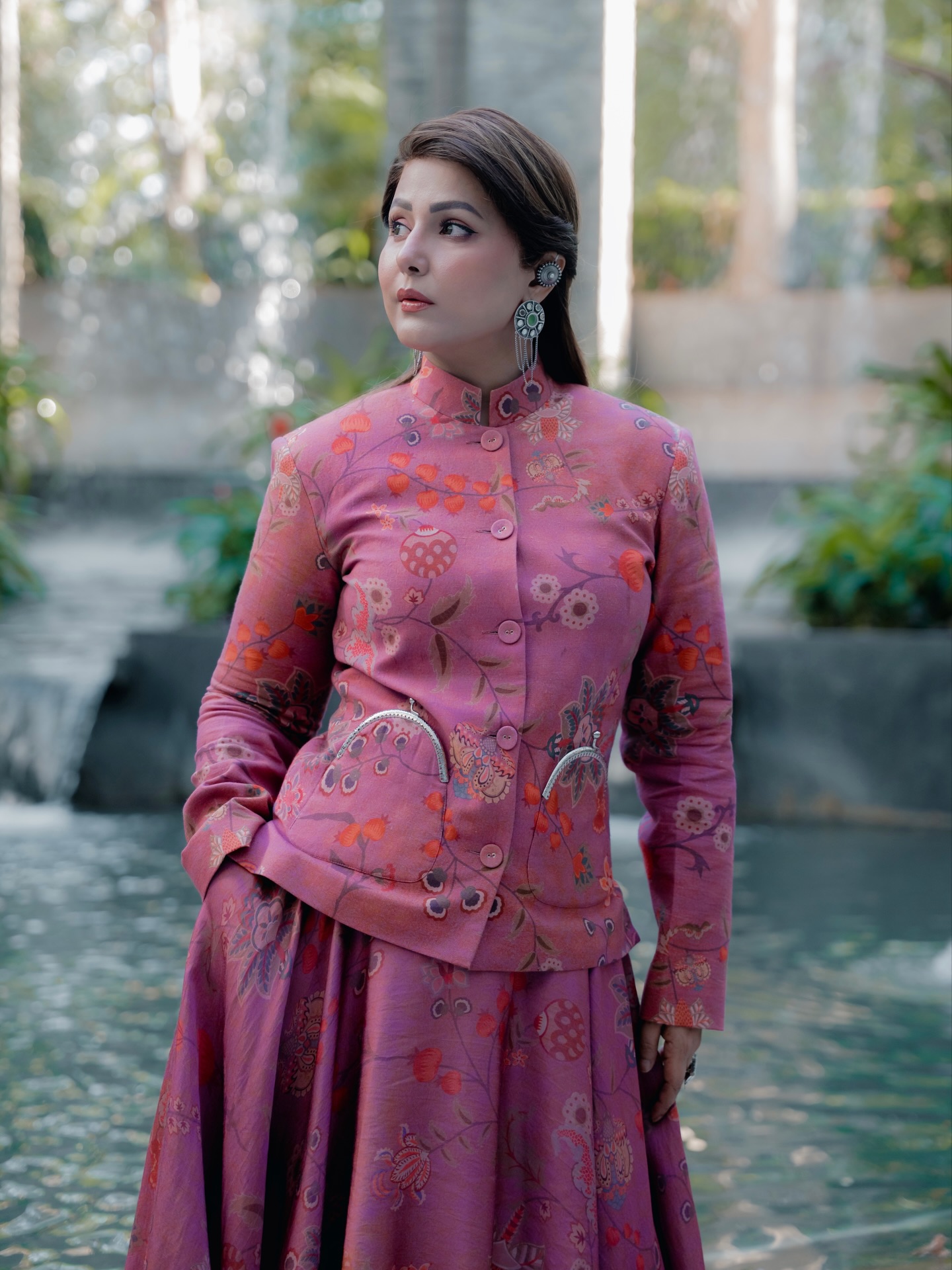 Hina Khan makes a striking style statement in a dreamy pink ensemble that blends tradition with contemporary elegance.