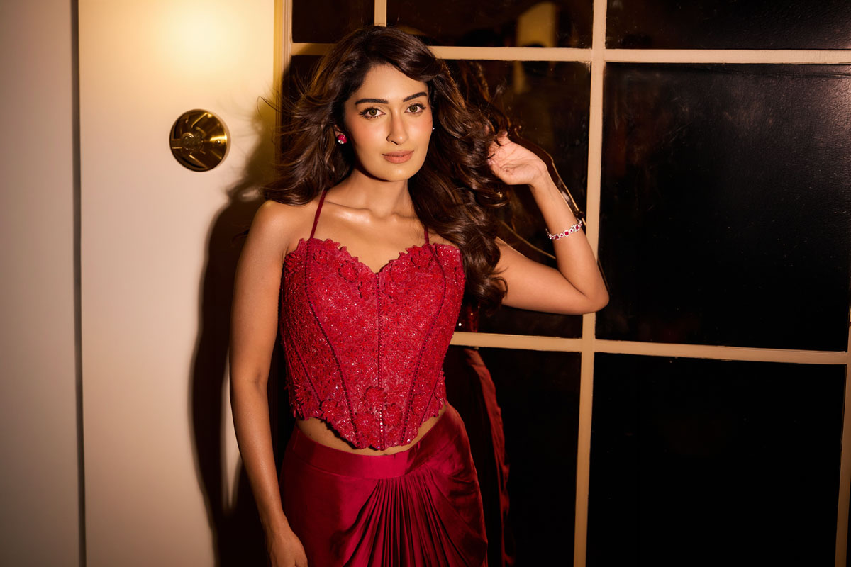 Niharika NM Turns Heads in a Striking Crimson Corset Look