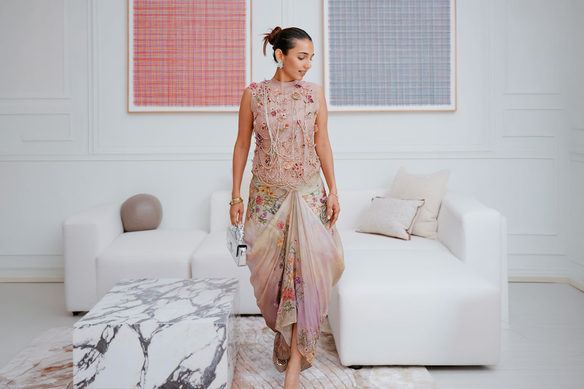 Masoom Minawala Mehta Turns Muse In A Delicate Draped Creation