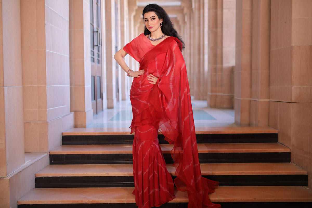Shalini Passi's Scarlet Saree Statement