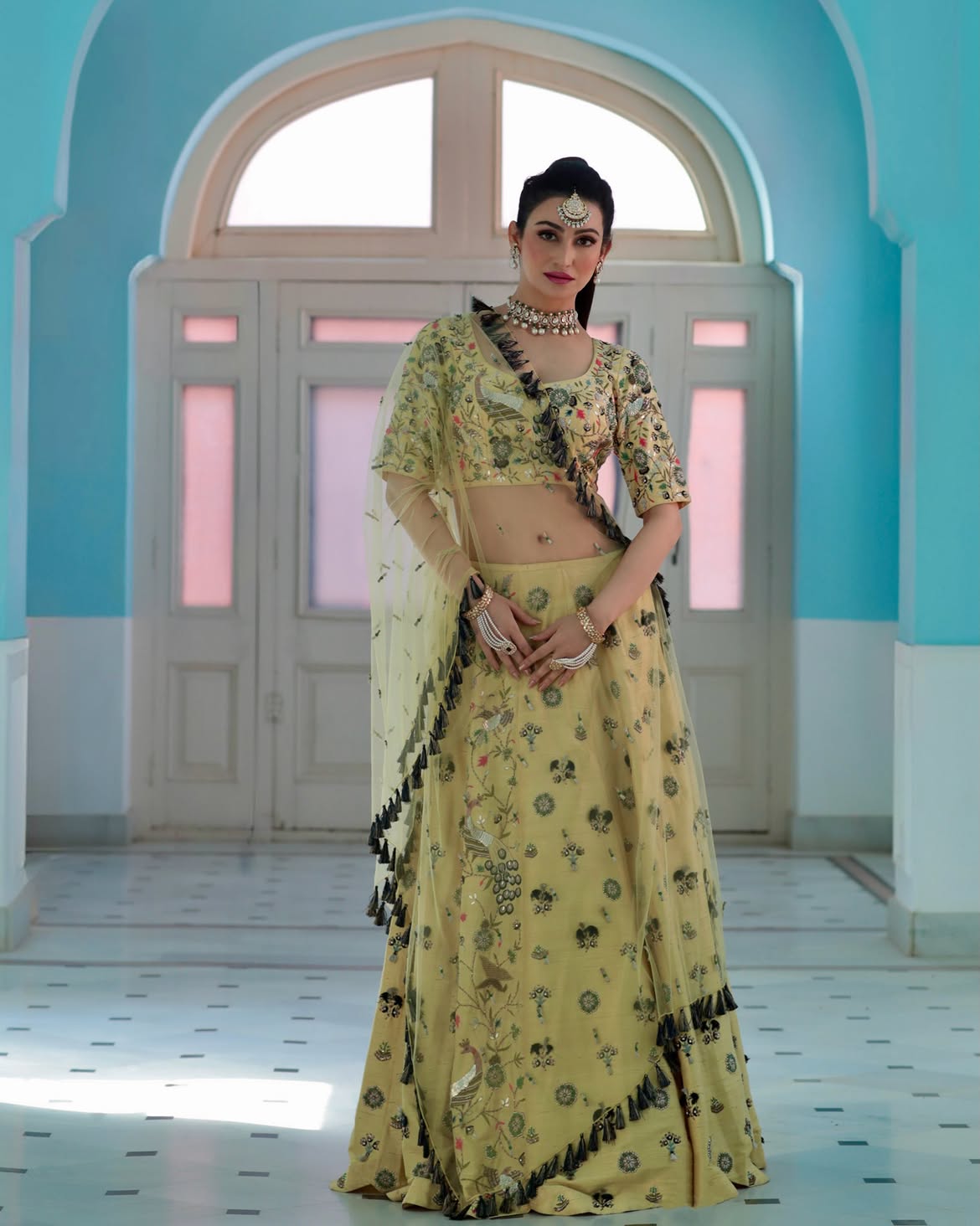 Shalini Passi Stuns In A Sunshine Yellow Floral Lehenga