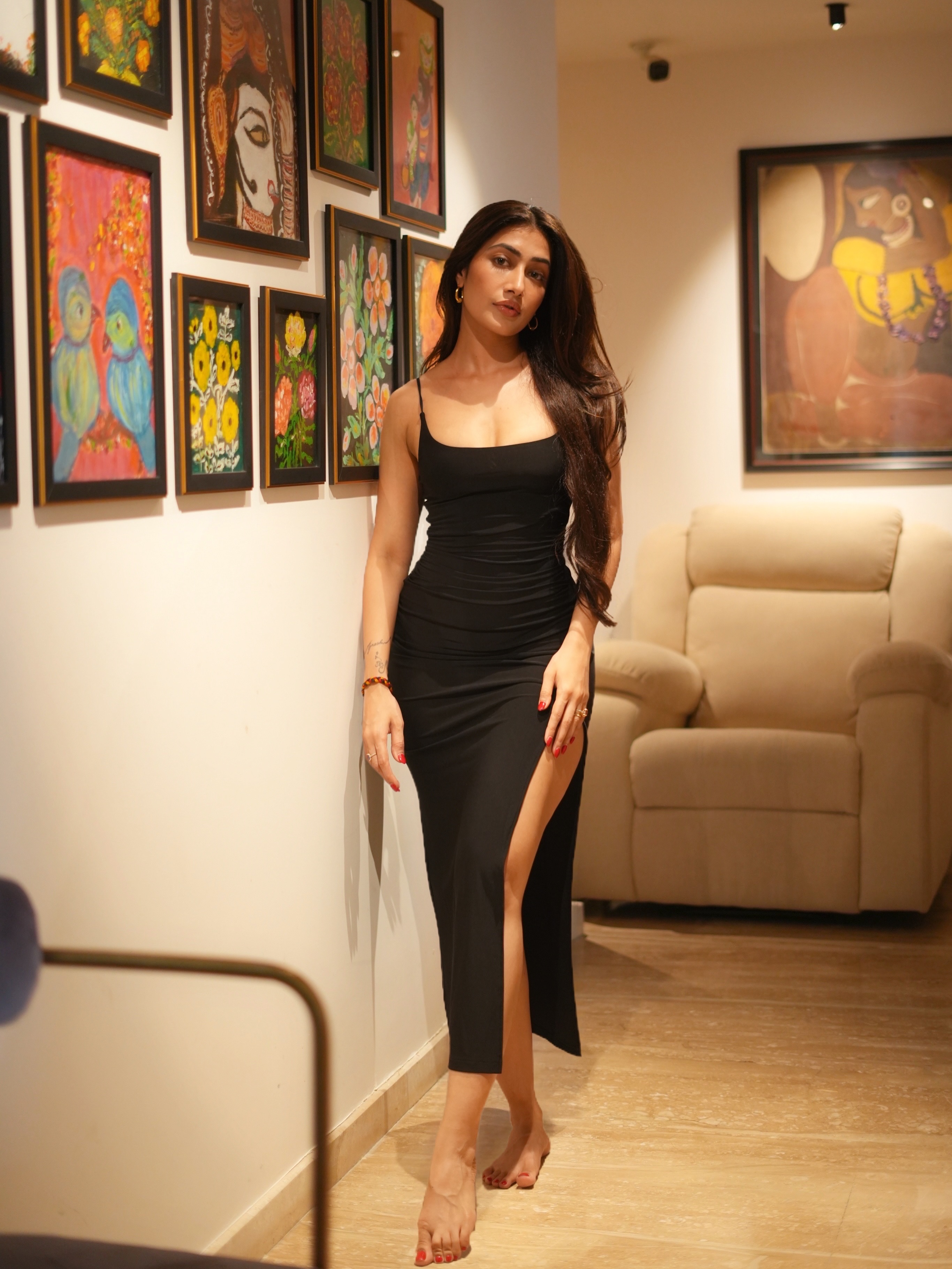 Dhanashree Verma Owns The Spotlight In A Sleek Black Gown