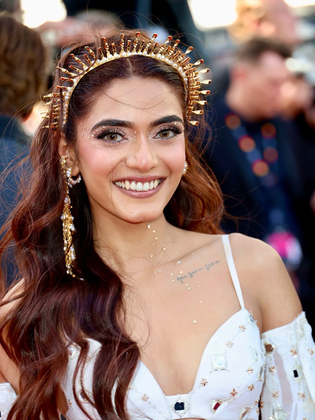 Cannes 2026: Ishani Mitra Serves Regal Glam in Shimmering Ivory Look
