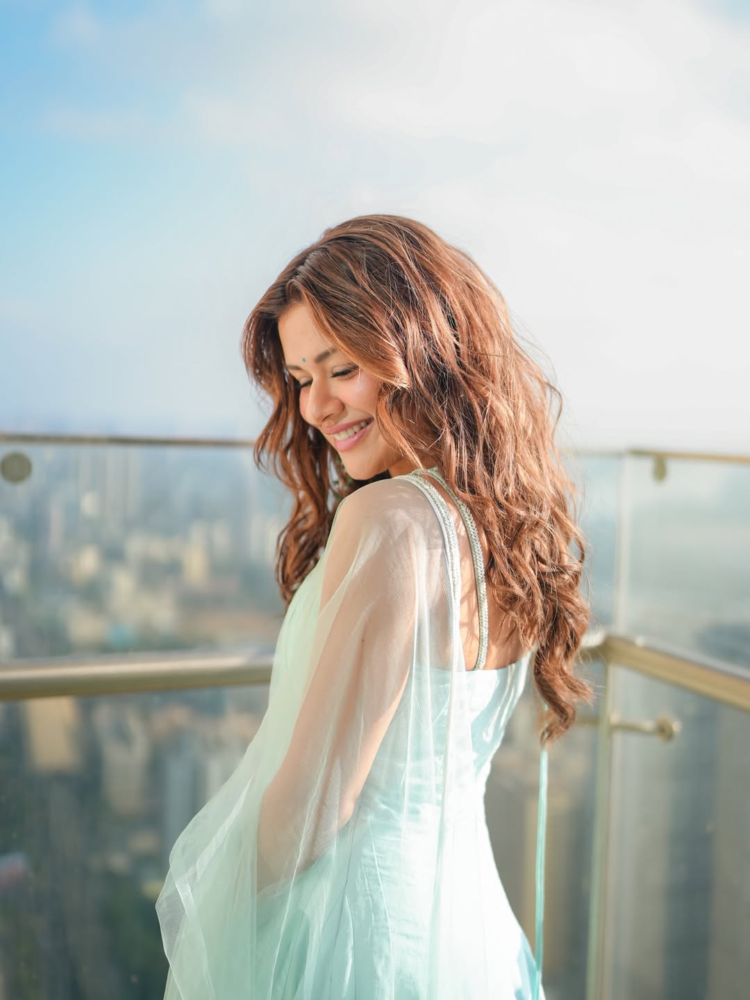 Avneet Kaur keeps it graceful with a breezy, floor-length design that adds movement and a light, airy charm.