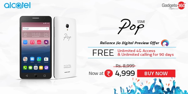 Alcatel  : Alcatel Popstar - Free Unlimited 4G and Calling for 90 days