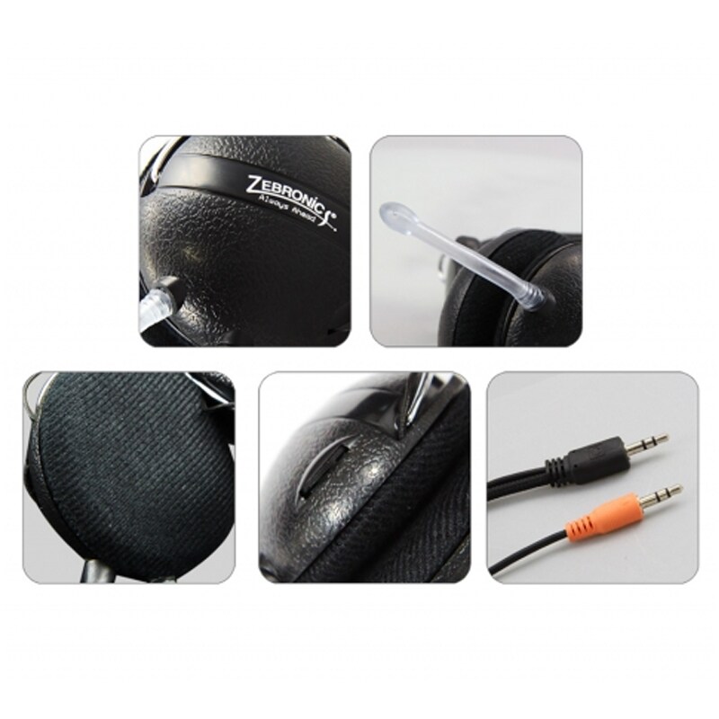 Zebronics 1070 HMV Wired Headphone with Mic & Vol Black Price in India – Buy Zebronics 1070 HMV